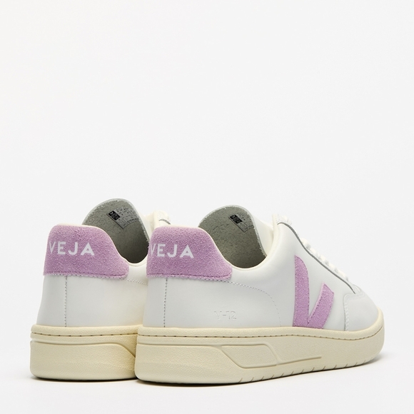 Veja Lilac V Logo Sneakers White Leather Retro - Picture 3 of 3